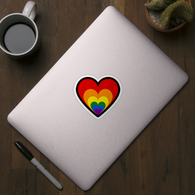 Rainbow Flag LGBT Pride Heart by starryskin